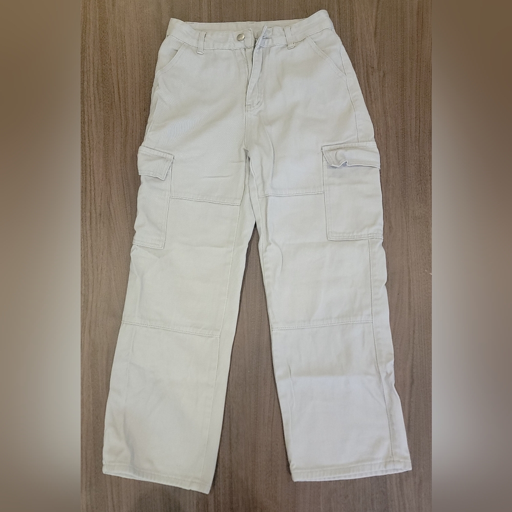 Womens Light Beige Cargo Pants